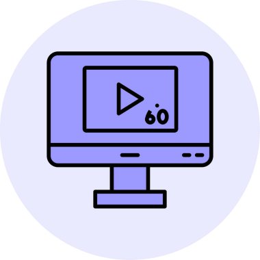 video oynatıcı simgesi, vektör illüstrasyonu basit tasarım