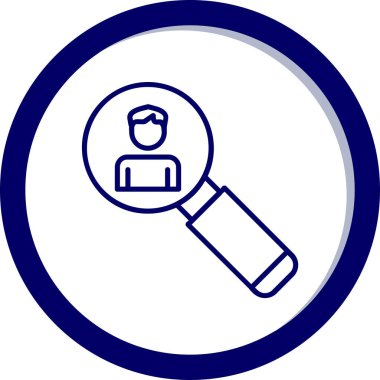 Asker Adayı Web simgesi vektör illüstrasyonu