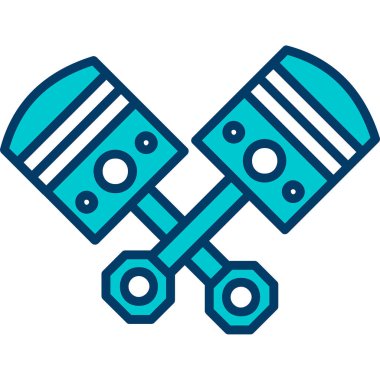 Pistons simgesi, vektör illüstrasyonu basit tasarım