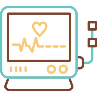 Monitör simgesinin vektör illüstrasyonu 