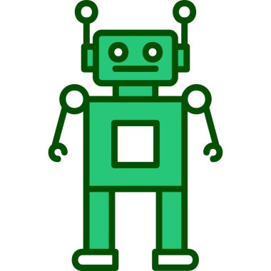 robot. Web simgesi basit illüstrasyon 