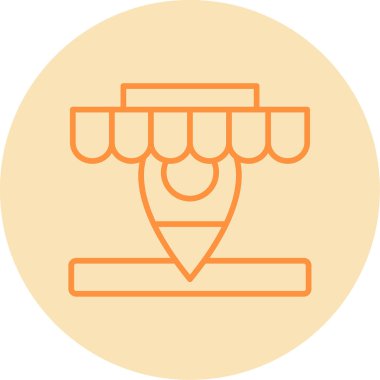 Pazar simgesinin vektör illüstrasyonu 