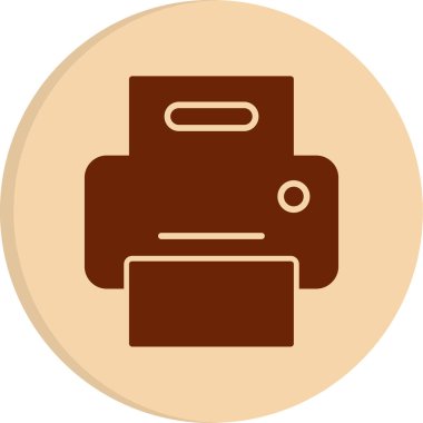 Yazıcı. Web simgesi basit illüstrasyon 