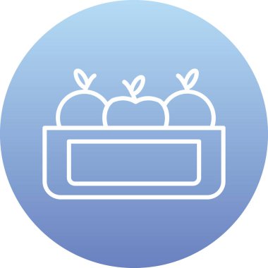 Kutudaki elmaların vektör illüstrasyonu 