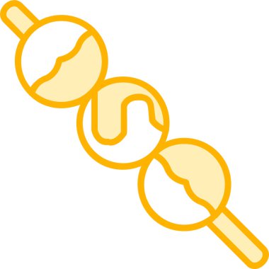 Dango web simgesi. Japon dango tatlıları vektör illüstrasyonu