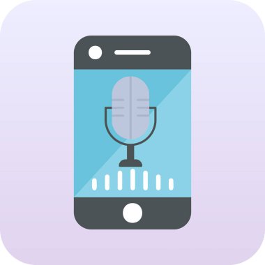 ses kayıt simgesi, vektör illüstrasyonu basit tasarım