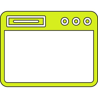 Tarayıcı. Web simgesi vektör illüstrasyonu