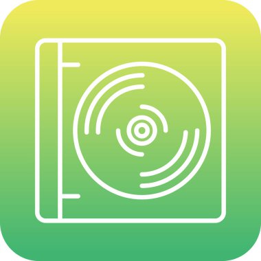 CD mi? Web simgesi basit illüstrasyon                