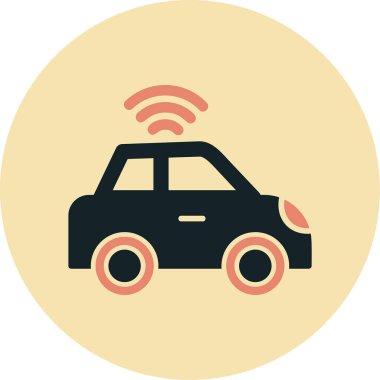 araba web simgesi basit illüstrasyon 