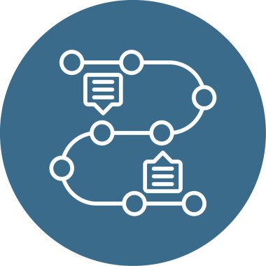 Zaman çizgisi modern simgesinin vektör illüstrasyonu       