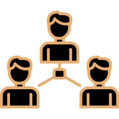 Sosyoloji simgesinin vektör illüstrasyonu 