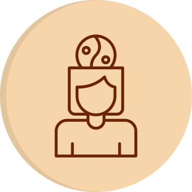 Stres Yönetimi simgesi, vektör illüstrasyonu basit tasarım