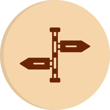 Yol İşaretinin vektör simgesi