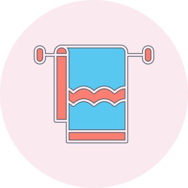 Havlu ağ simgesi, vektör illüstrasyonu 