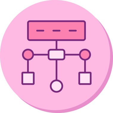 Algoritma. Web simgesi basit tasarım          