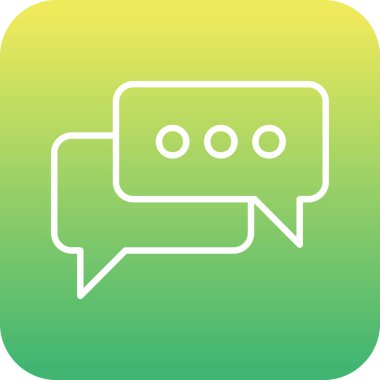 Sohbet baloncukları simgesi, vektör illüstrasyonu basit tasarım