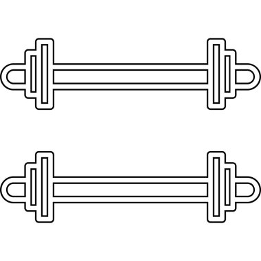 Ağırlıklandırılmış çubuk simgesi web basit illüstrasyon