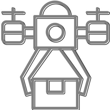 Drone simgesi vektör illüstrasyon tasarımı 
