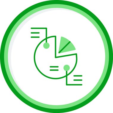 Pasta çizelgesi simgesi, vektör illüstrasyonu 