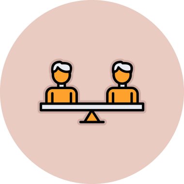 Modern Eşitlik simgesinin vektör illüstrasyonu                