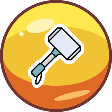 Çekiç simgesi web basit illüstrasyon