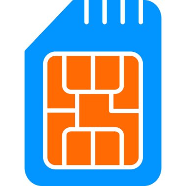 Sim Kart web simgesi, vektör illüstrasyonu