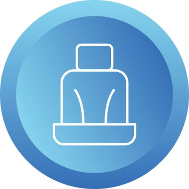 Güvenli araç koltuğu ikonu. Vektör. 