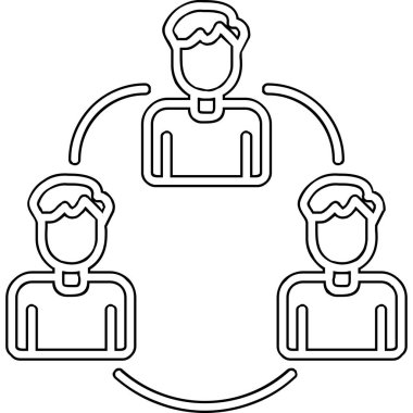 takım çalışması ikon vektör illüstrasyonu 