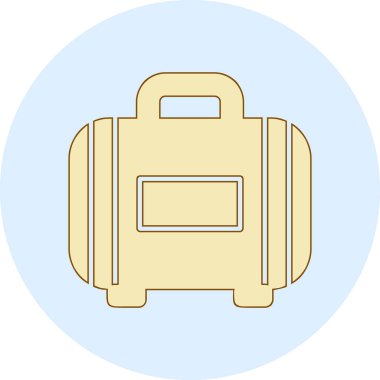 Bavul web simgesi, vektör çizim