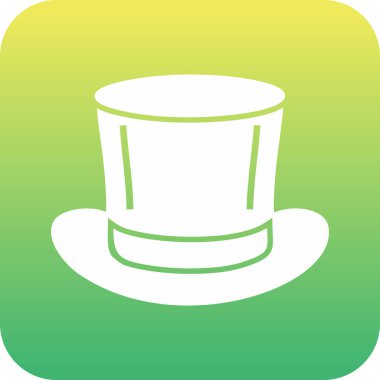 Sihirli Şapka web simgesi, vektör illüstrasyonu 