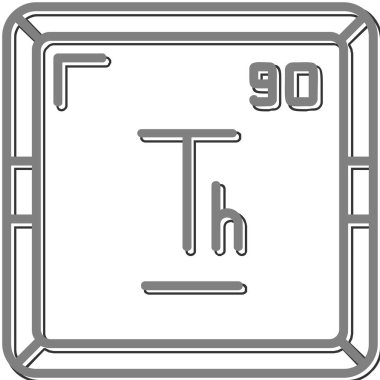 Toryum modern simgesinin vektör illüstrasyonu              