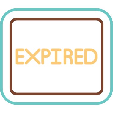 Tarihi geçmiş pul simgesi, vektör illüstrasyonu.                