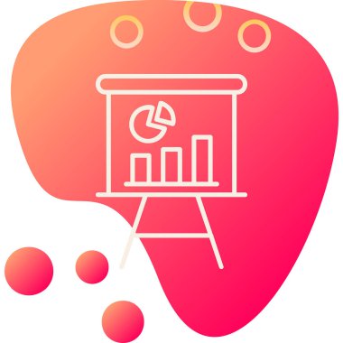 sunum simgesi, vektör illüstrasyonu 