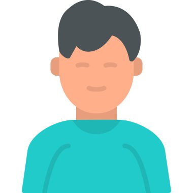 İnsan avatar web simgesi basit illüstrasyon 