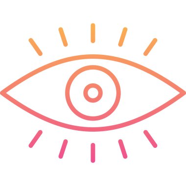 vizyon. Web simgesi basit illüstrasyon