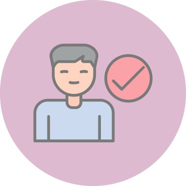 Onaylanmış Adaylar web simgesi vektör illüstrasyonu