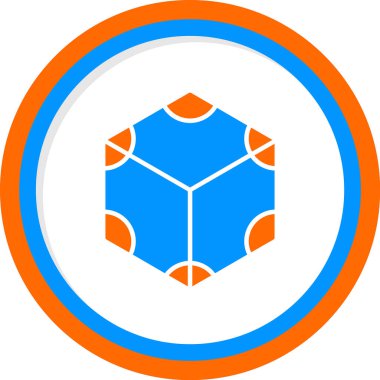 trapezyum prizma simgesi, vektör illüstrasyonu