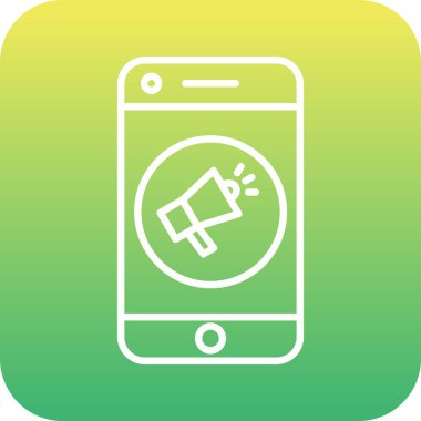 Sosyal medya tanıtım simgesi, vektör illüstrasyonu basit tasarım