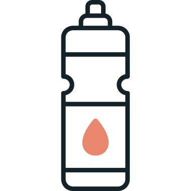 Su şişesi. Web simgesi basit illüstrasyon