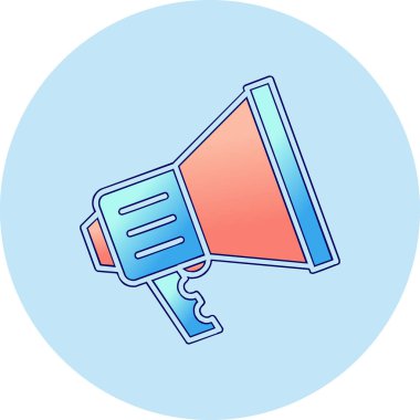 megafon web simgesi, vektör çizim 