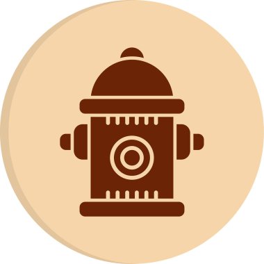 Yangın musluğu simgesinin vektör illüstrasyonu           