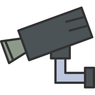 CcTV web simgesi basit illüstrasyon 