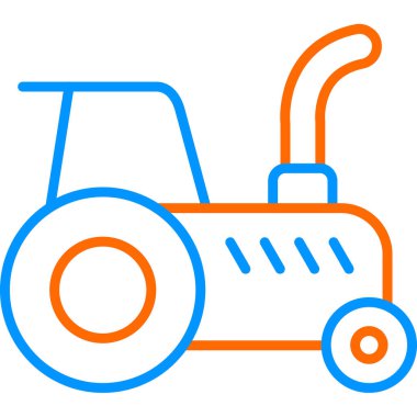 Traktör ikon vektör illüstrasyonu