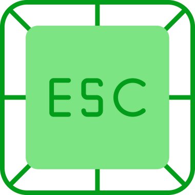 Kaçış simgesi, ESC web düğmesi, vektör illüstrasyonu 