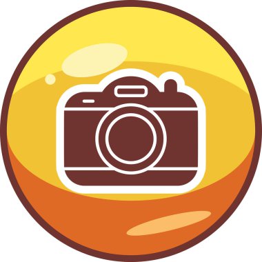 kamera simgesi, vektör illüstrasyonu basit tasarım