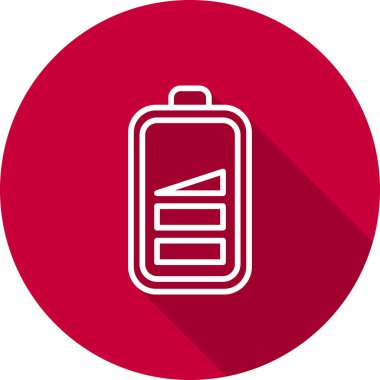 düşük pil web simgesi, vektör çizim