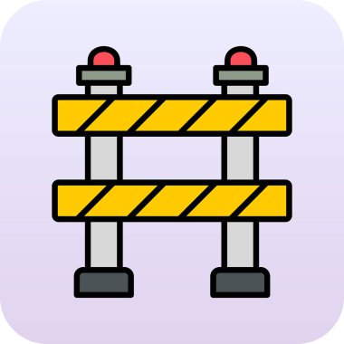 Trafik Bariyeri vektör tasarım şablonu        