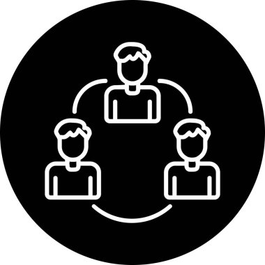 takım çalışması ikon vektör illüstrasyonu 