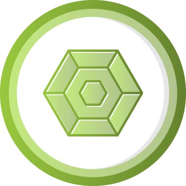 Altıgen simgesi, web düğmesi, katı vektör tasarımı