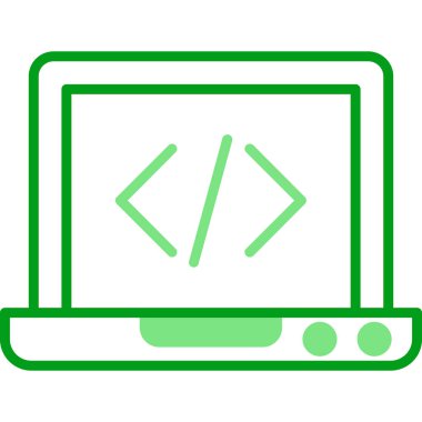 dizüstü bilgisayar simgesi, vektör illüstrasyonu basit tasarım